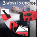 Miniatyrbild 11 av 11: vevradio, nödradio, powerbank solcell laddare, DENVER SOLAR CRANK RADIO SCR-2005