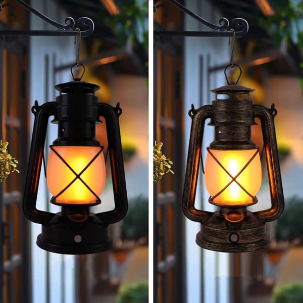 OBOSOE Campinglampa USB Uppladdningsbar – Retro LED Tältlykta, Bärbar Hästlykta i Fotogenstil med 3 Ljuslägen för Utomhusbruk