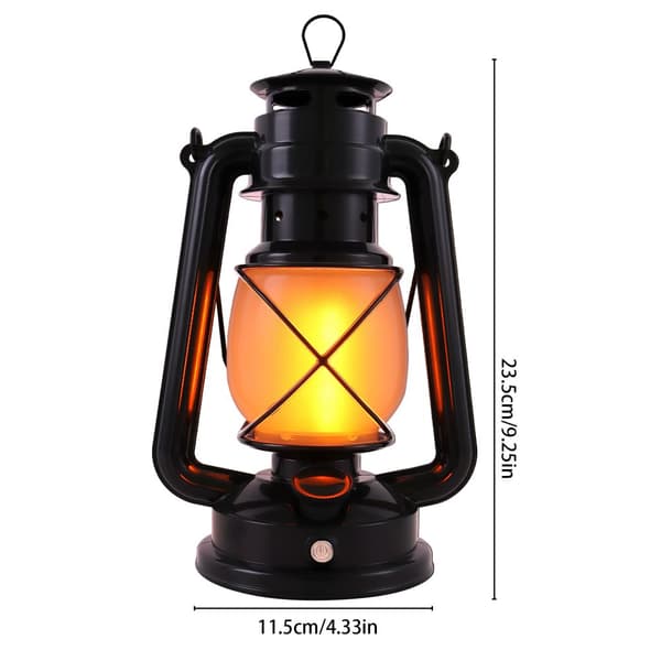 OBOSOE Campinglampa USB Uppladdningsbar – Retro LED Tältlykta, Bärbar Hästlykta i Fotogenstil med 3 Ljuslägen för Utomhusbruk