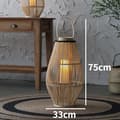 Miniatyrbillede 2 af 2: Bambuslanterne, 30 cm bredde, 63 cm højde, klassisk/post-moderne stil,B-Batteri lys-L