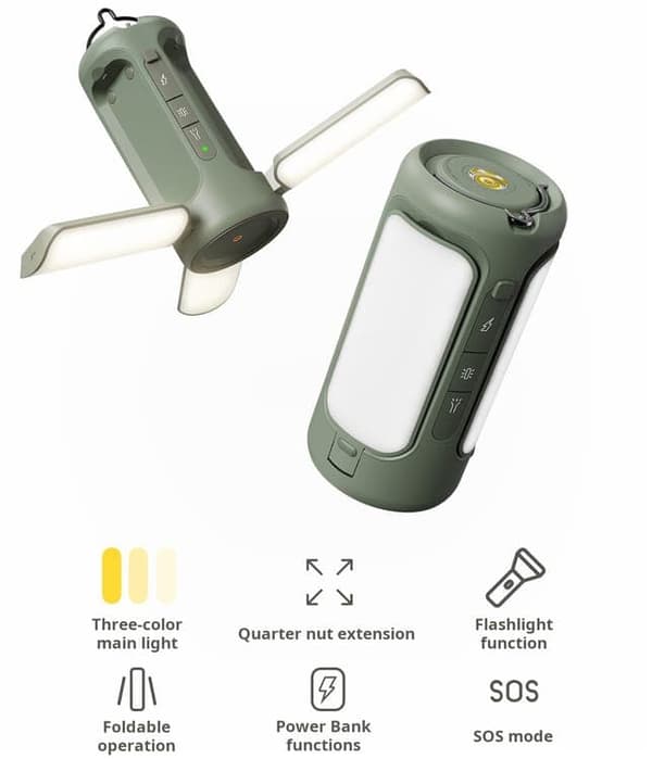 Bomclap Campinglampe Lanterne / Teltlampe - Lampe til campingpladsen