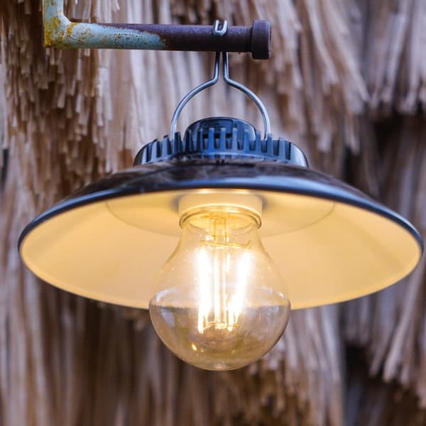 Lollanda Genopladelig retro LED havelampe – camping- og teltlampe med USB-opladning, bærbar med hængekrog