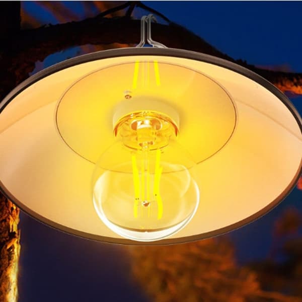 Lollanda Genopladelig retro LED havelampe – camping- og teltlampe med USB-opladning, bærbar med hængekrog