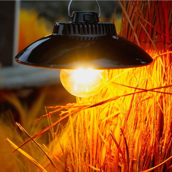 Lollanda Genopladelig retro LED havelampe – camping- og teltlampe med USB-opladning, bærbar med hængekrog