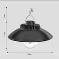 Miniatyrbillede 2 af 10: Lollanda Genopladelig retro LED havelampe – camping- og teltlampe med USB-opladning, bærbar med hængekrog