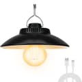 Miniatyrbillede 1 af 10: Lollanda Genopladelig retro LED havelampe – camping- og teltlampe med USB-opladning, bærbar med hængekrog