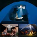 Miniatyrbild 7 av 8: Lollanda Campinglampa Lykta / Tältlampa - Lampa för campingen, Portabel tältfläkt med stjärnprojektor – 3600mAh - Vit