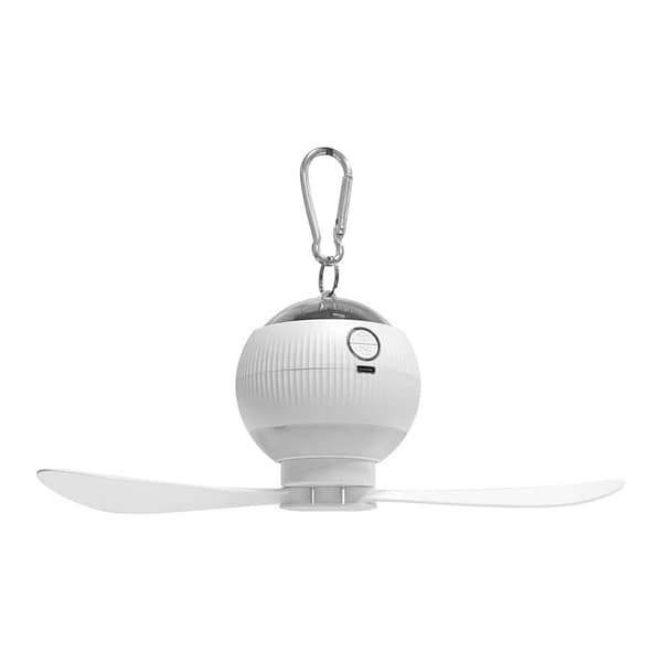 Lollanda Campinglampa Lykta / Tältlampa - Lampa för campingen, Portabel tältfläkt med stjärnprojektor – 3600mAh - Vit