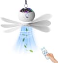 Miniatyrbild 1 av 8: Lollanda Campinglampa Lykta / Tältlampa - Lampa för campingen, Portabel tältfläkt med stjärnprojektor – 3600mAh - Vit