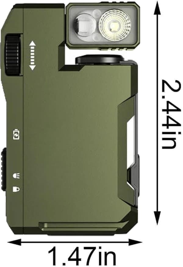 OBOSOE G5 EDC lommelygte 400 lumen, genopladelig, 3 hastigheder, kompakt til udendørs brug