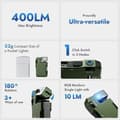 Miniatyrbillede 2 af 6: OBOSOE G5 EDC lommelygte 400 lumen, genopladelig, 3 hastigheder, kompakt til udendørs brug