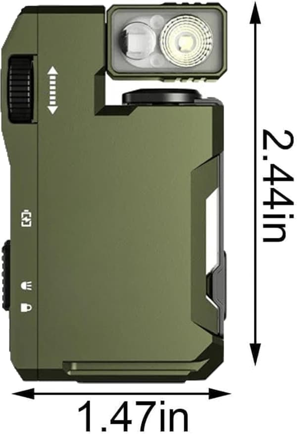 OBOSOE G5 EDC lommelygte 400 lumen, genopladelig, 3 hastigheder, kompakt til udendørs brug