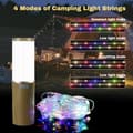Miniatyrbillede 5 af 9: OBOSOE Campinglampe Lanterne / Teltlampe - Lampe til campingpladsen - 4-i-1 RGB Udendørs Lampe med 9 LED-lystilstande, Genopladelig Campinglampe