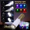 Miniatyrbillede 2 af 9: OBOSOE Campinglampe Lanterne / Teltlampe - Lampe til campingpladsen - 4-i-1 RGB Udendørs Lampe med 9 LED-lystilstande, Genopladelig Campinglampe