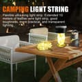 Miniatyrbillede 4 af 6: OBOSOE String Light til telt – 10 meter udendørs campinglys campinglampe lanterne / teltlampe - lampe til camping
