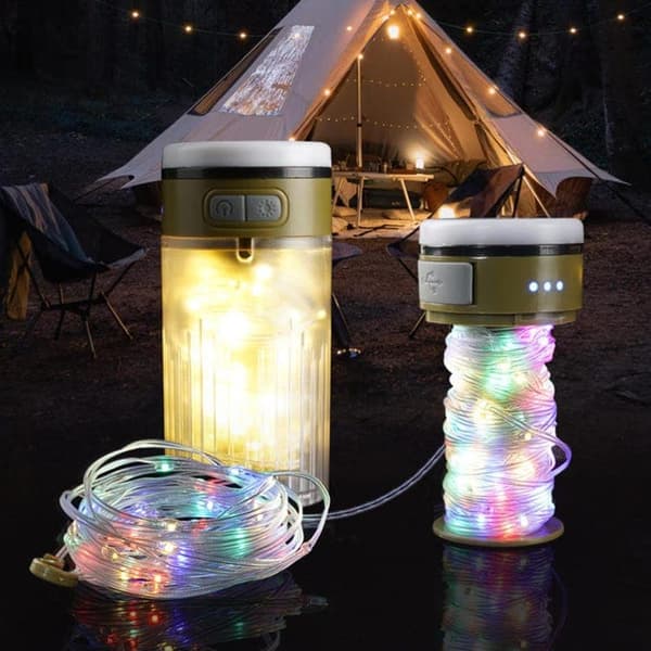 OBOSOE String Light til telt – 10 meter udendørs campinglys campinglampe lanterne / teltlampe - lampe til camping