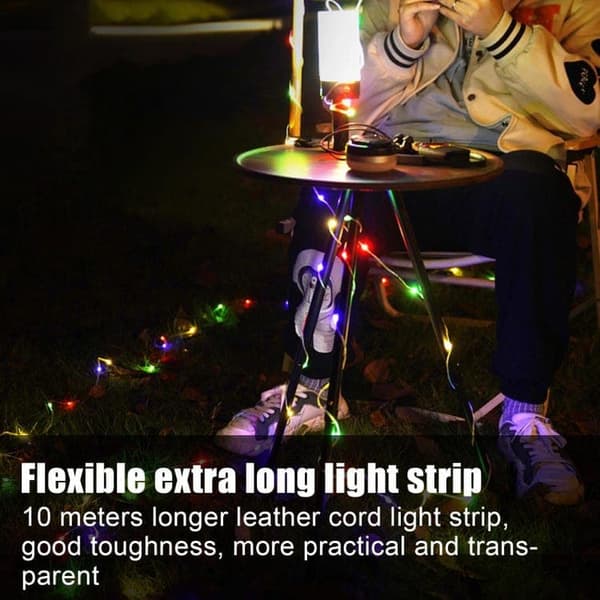OBOSOE String Light til telt – 10 meter udendørs campinglys campinglampe lanterne / teltlampe - lampe til camping