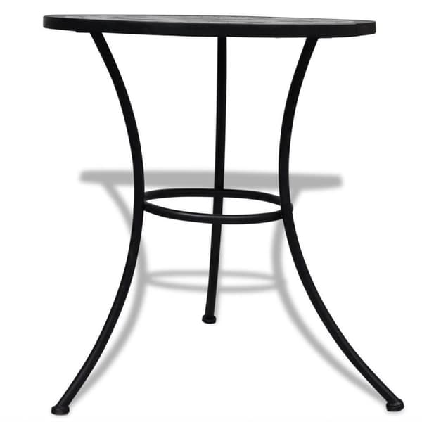 vidaXL Bistrobord svart og hvitt 60 cm mosaikk