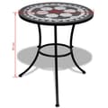 Miniatyrbilde 5 av 5: vidaXL Bistrobord svart og hvitt 60 cm mosaikk