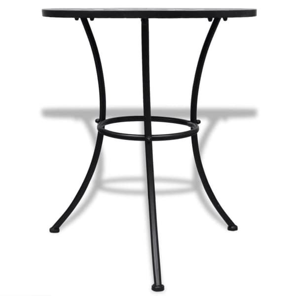vidaXL Caféset terrakotta och vit 60 cm mosaik