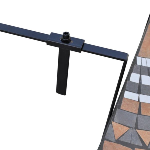 vidaXL Roikkuva parvekepöytä terrakotta ja valkoinen mosaiikki