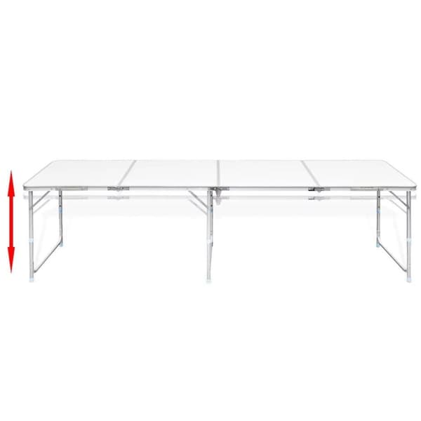 vidaXL sammenklappeligt campingbord justérbart aluminium 240 x 60 cm