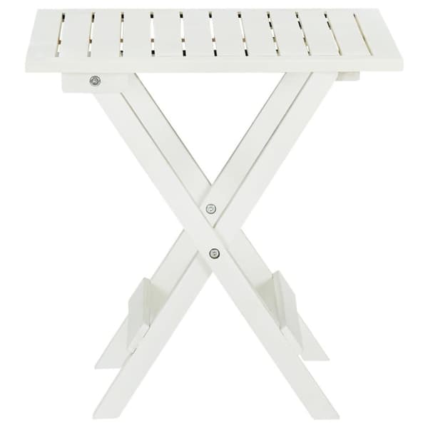 vidaXL Bistrobord hvit 46x46x47 cm heltre akasie
