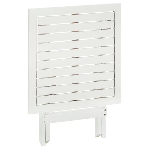 vidaXL Bistrobord hvit 46x46x47 cm heltre akasie