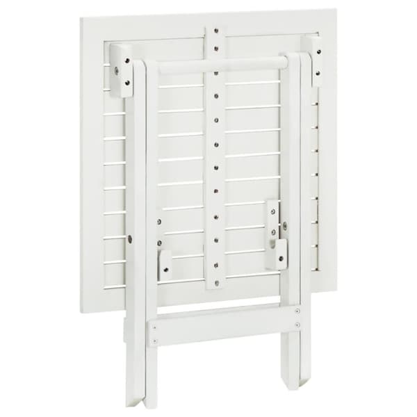 vidaXL Bistrobord hvit 46x46x47 cm heltre akasie