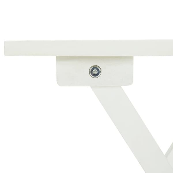 vidaXL Bistrobord hvit 46x46x47 cm heltre akasie