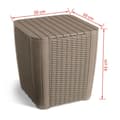 Miniatyrbillede 5 af 6: Keter udendørs sidebord Luzon cappuccinofarvet