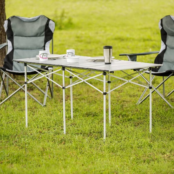 Campingbord Aluminium 140x70x70 cm foldbar - grå