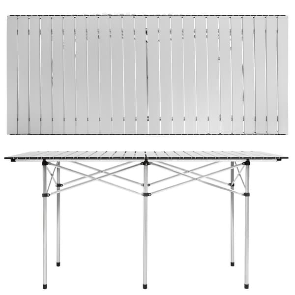 Campingbord Aluminium 140x70x70 cm foldbar - grå