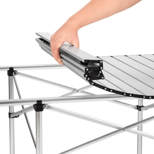 Campingbord Aluminium 140x70x70 cm foldbar - grå