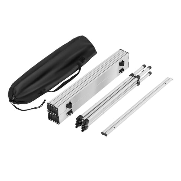 Campingbord, aluminium 70x70x70cm foldbar - grå