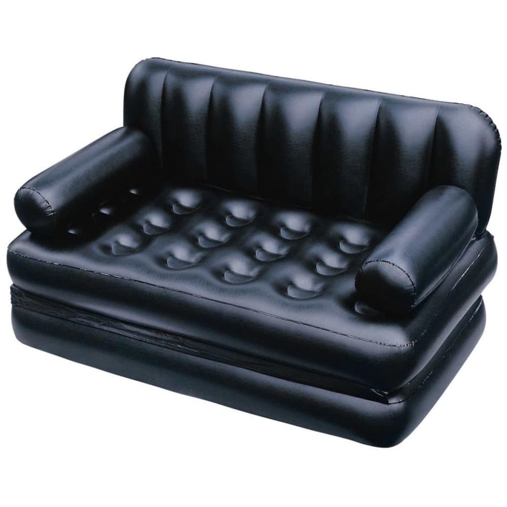 Bestway 5-i-1 oppustelig sofa sort 75054