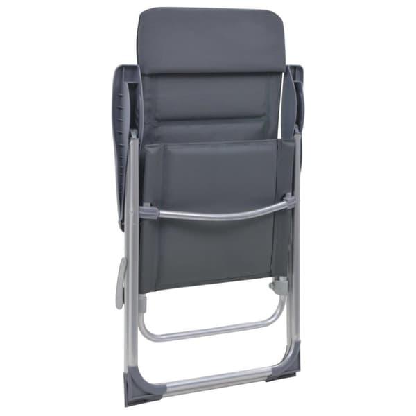vidaXL campingstole 2 stk. aluminium 58 x 69 x 111 cm grå