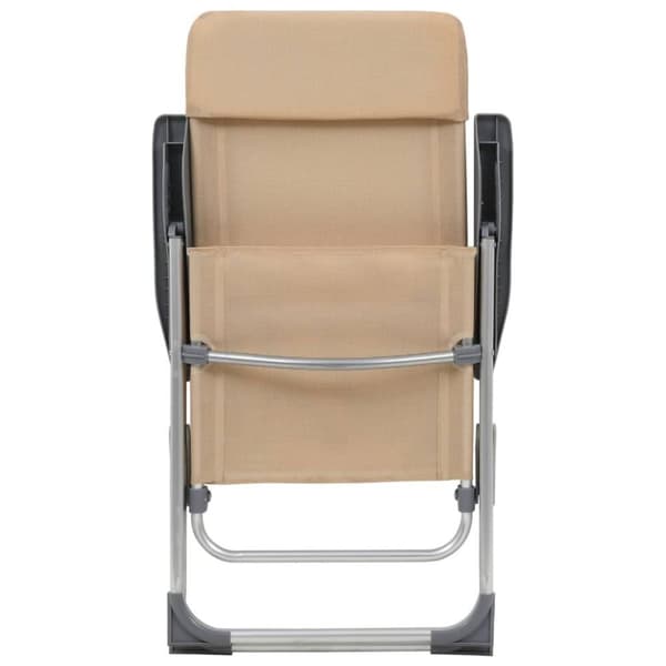 vidaXL foldbare campingstole 4 stk. aluminium cremefarvet