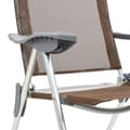 Miniatyrbild 8 av 9: vidaXL Hopfällbara campingstolar 2 st aluminium brun