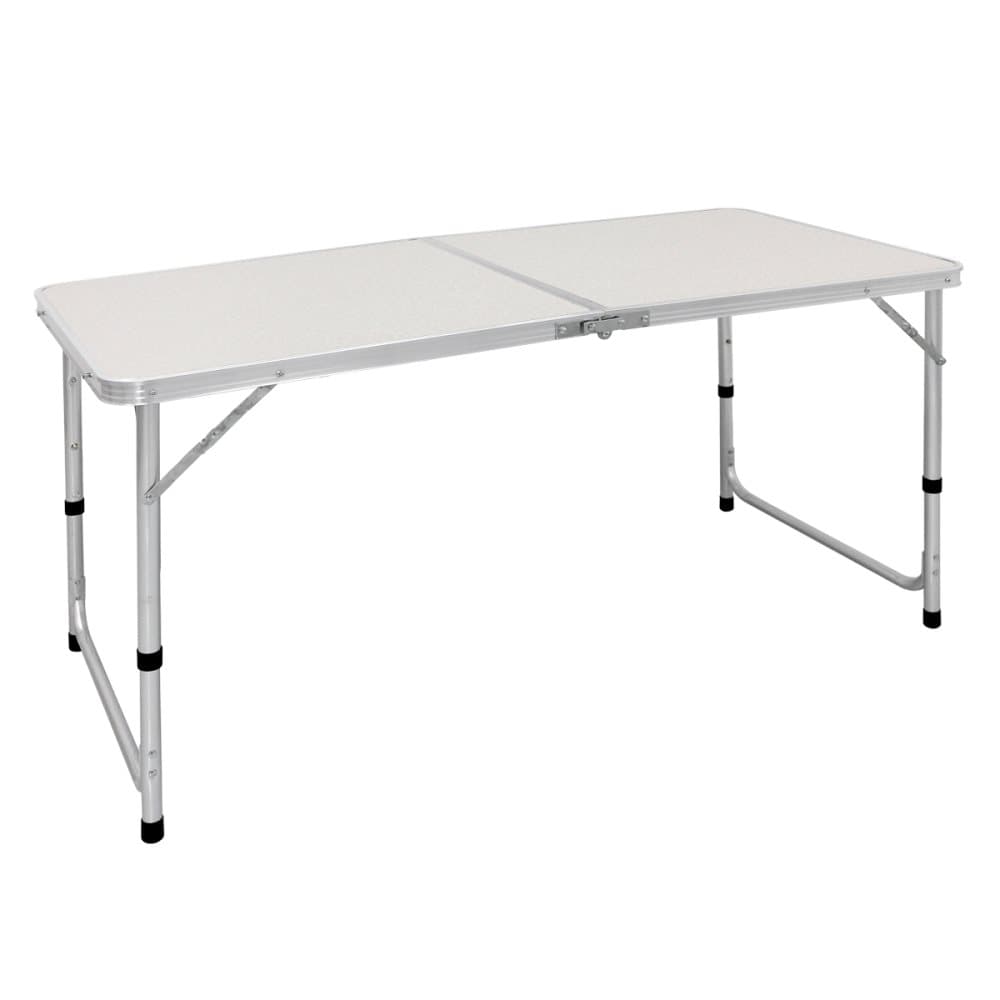 Camping bord Klapbord Havebord klapbord bord Aluminium 120cm Hvid / Creme