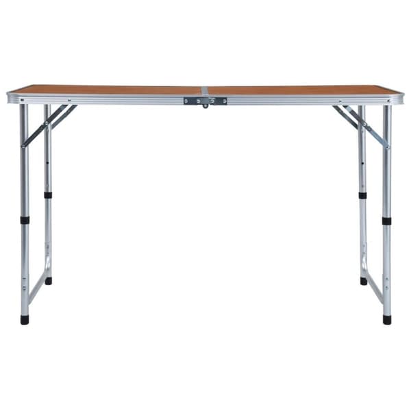 vidaXL Hopfällbart campingbord aluminium 120x60 cm