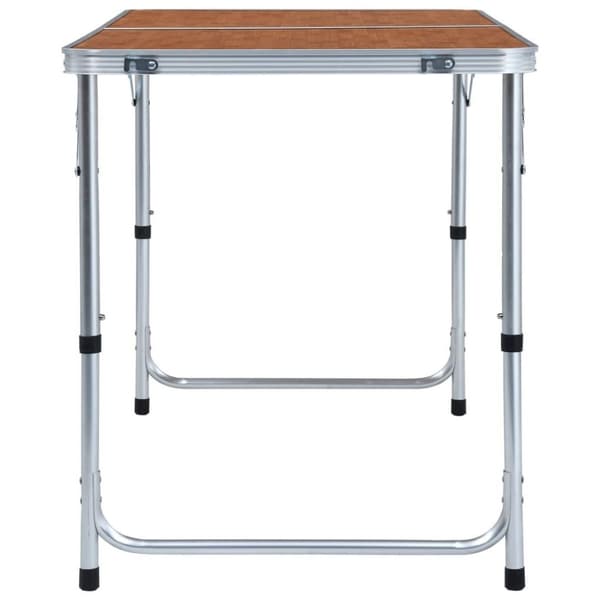 vidaXL Hopfällbart campingbord aluminium 120x60 cm