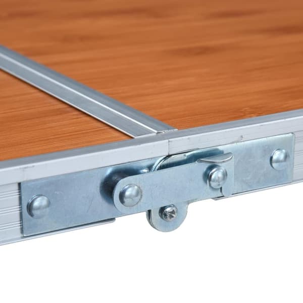 vidaXL Hopfällbart campingbord aluminium 120x60 cm