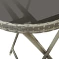 Miniatyrbillede 4 af 6: vidaXL tebord 60 cm hærdet glas og polyrattan grå