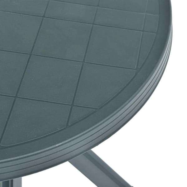 vidaXL Bistropöytä vihreä Ø70 cm muovi