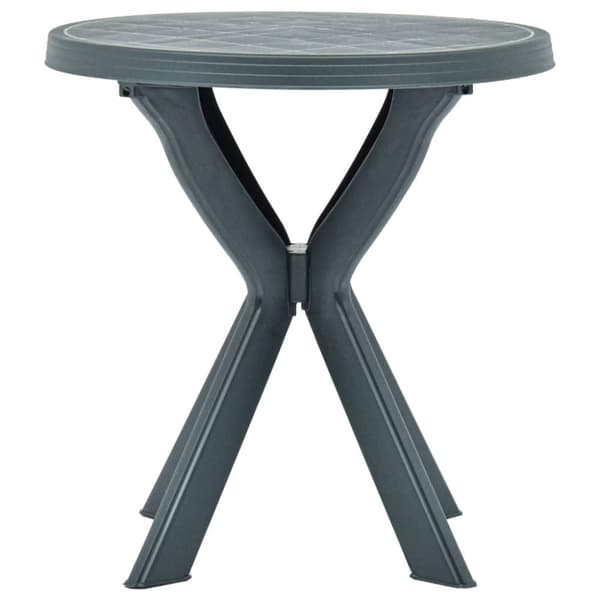 vidaXL Bistropöytä vihreä Ø70 cm muovi