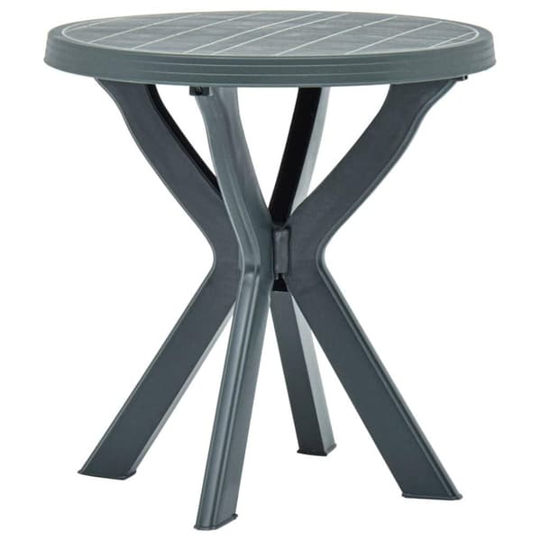 vidaXL Bistropöytä vihreä Ø70 cm muovi