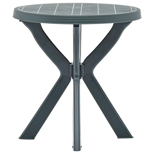 vidaXL Bistrobord grønn Ø70 cm plast