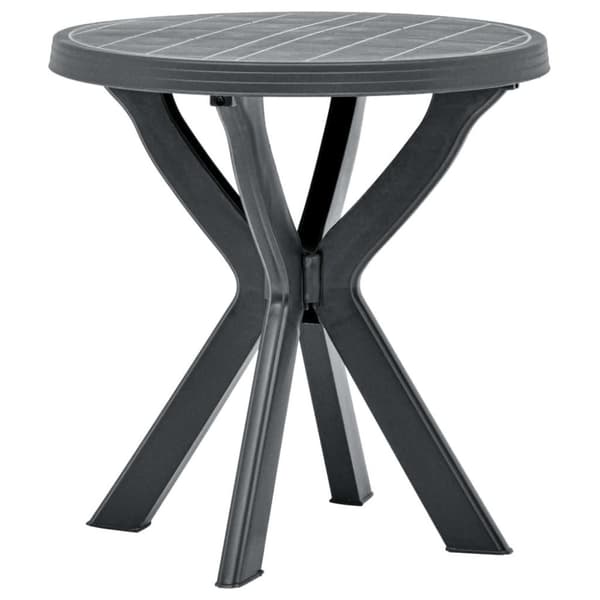 vidaXL Cafébord antracit Ø70 cm plast