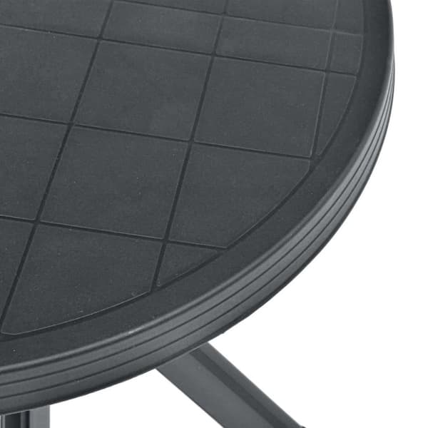 vidaXL Cafébord antracit Ø70 cm plast